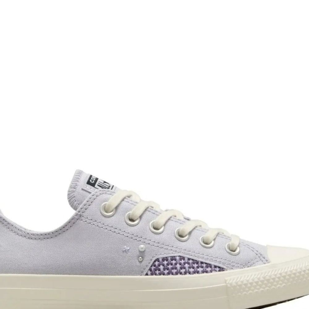 Converse Chuck Taylor‎ Star Pearls & Stars Low Top Sneakers- Ghost Town/Lilac - Picture 3 of 11